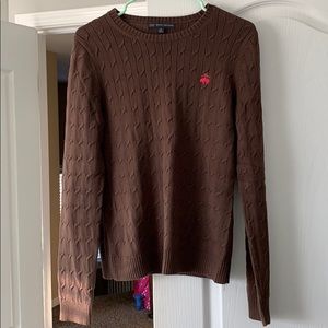 Brown Cable Brooks Brothers Sweater